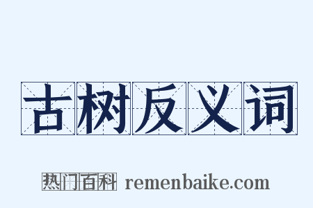 古树反义词是什么意思的图片